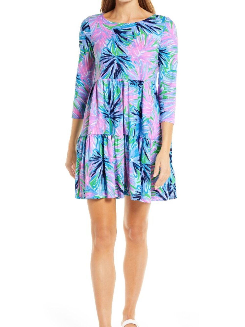 Lilly Pulitzer Geanna Print Long Sleeve Cotton Dress size large